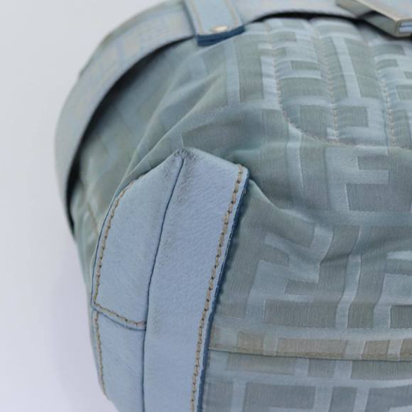 FENDI Zucca Canvas Hand Bag Light Blue Auth 75894 - Picture 14 of 16